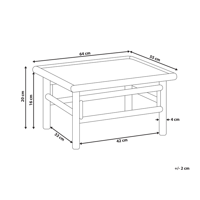 Beliani - CERRETO - Salontafel - Lichthout - Bamboe