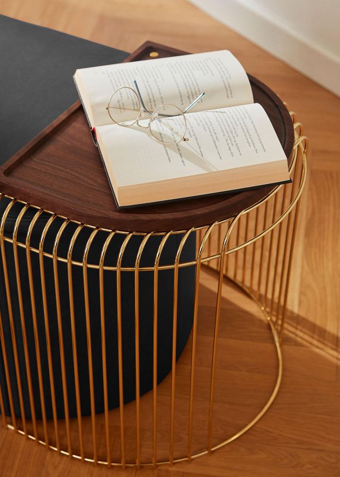 Curva bijzettafel zwart