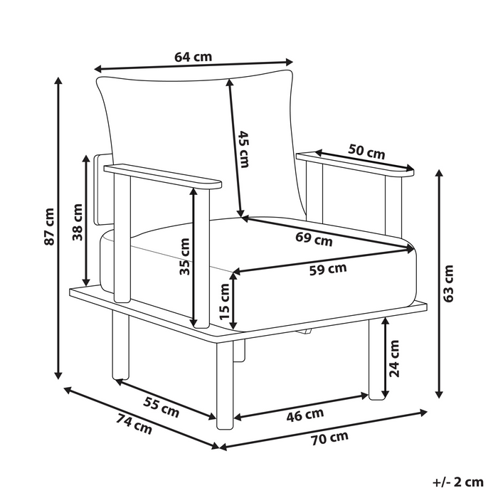 Beliani - ASKER - Fauteuil - Donkergroen - Bouclé