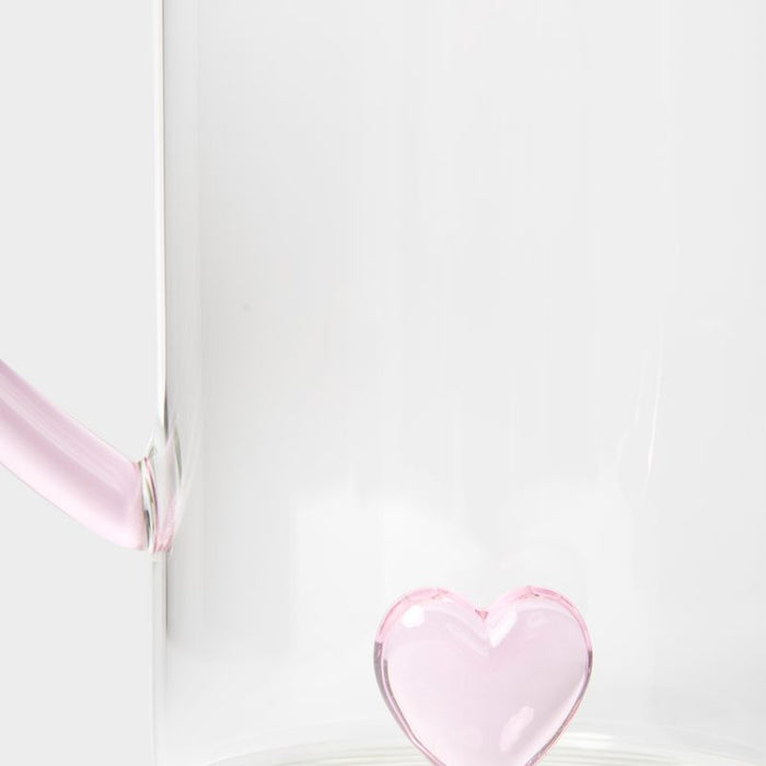 Sissy-Boy Glazen karaf met roze hartje aan de binnenkant