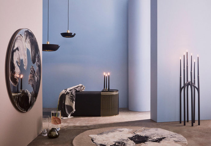 Curva bijzettafel zilver