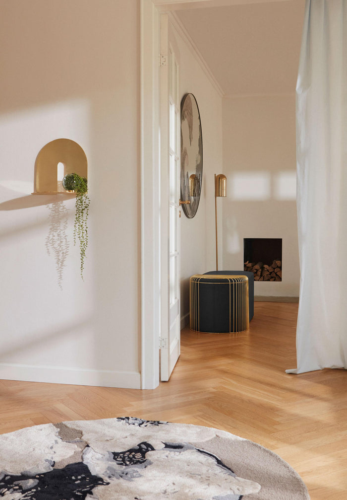 Curva bijzettafel zilver