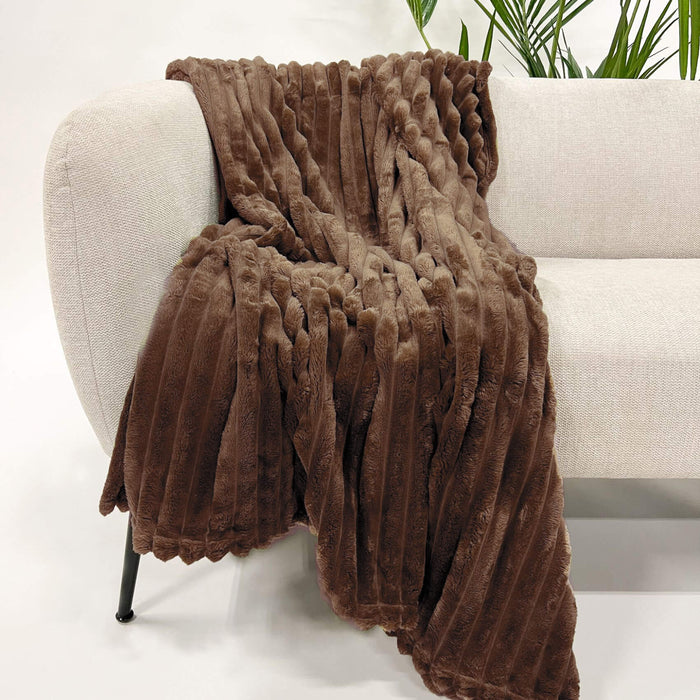 Dutch Decor plaid RICKY - 150x200 cm Chocolate Martini