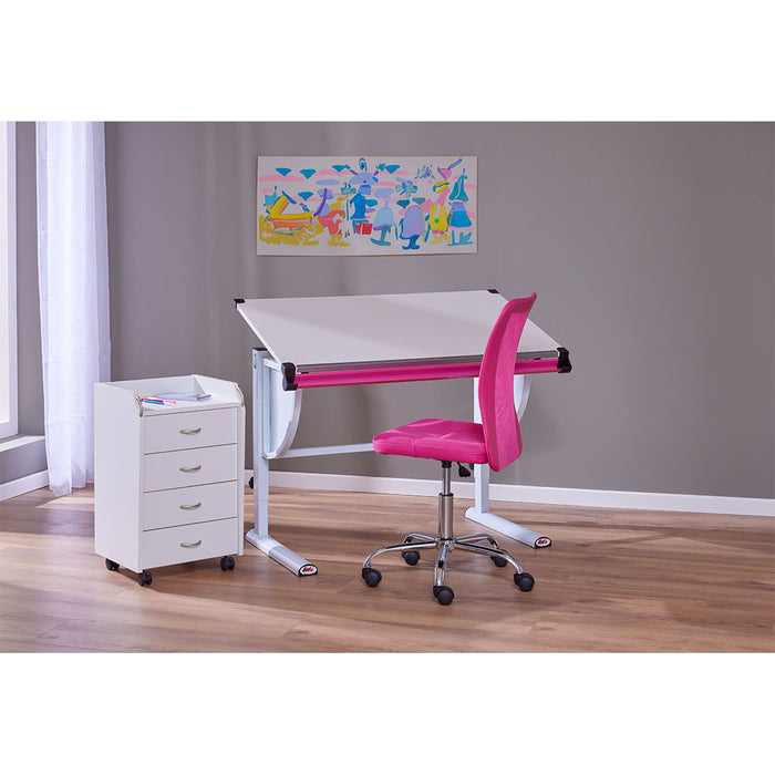 Hioshop Bonan kinder bureaustoel roze.