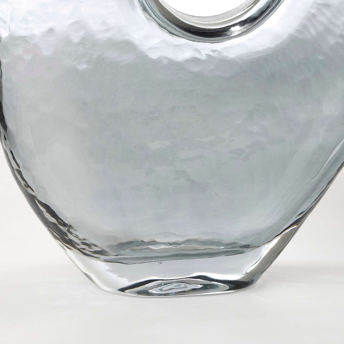 Mica Decorations Jay Vaas - L18 x B7,5 x H22,5 cm - Glas - Grijs