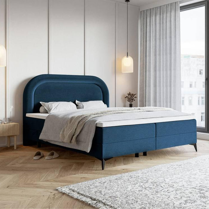 NADUVI Collection Boxspring Lorena velvet inclusief topper 160 x 200