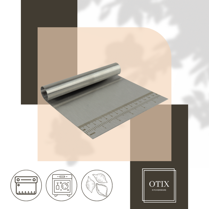 OTIX Deegschraper Deegsnijder RVS Deegsteker Schraper Pasta Snijder...