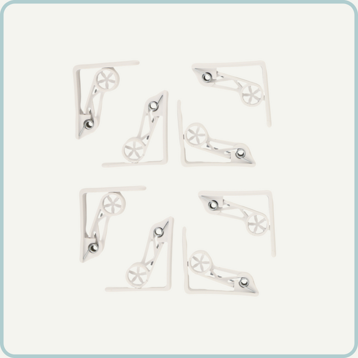 Nordix Tafelkleed Klemmen Clips Tafelklem Tuinartikelen 8 Stuks Wit