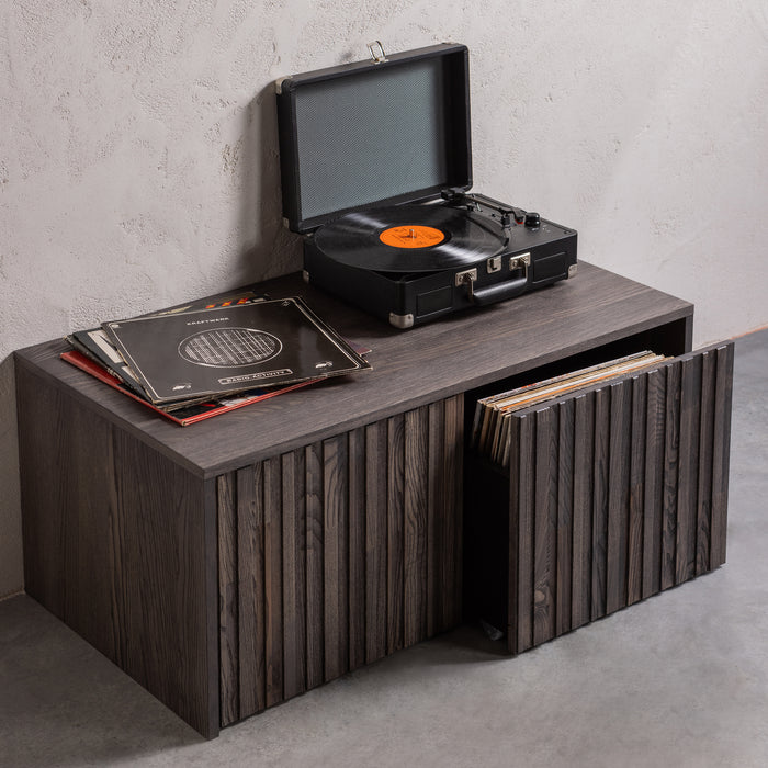 WOOOD New Gravure Kistbank B 88 cm - Essen - Espresso