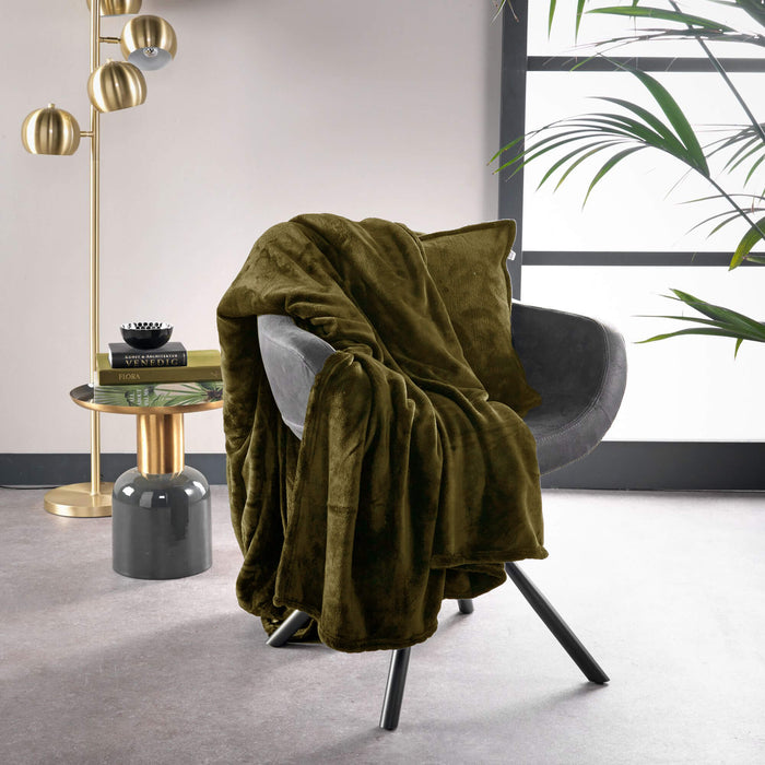 Dutch Decor plaid BILLY - 150x200 cm Military Olive