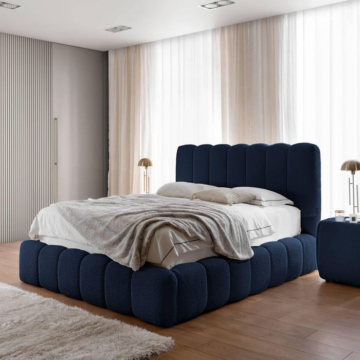 by fonQ Dawn Bedframe met Opbergruimte - 200 x 200 cm - Donkerblauw