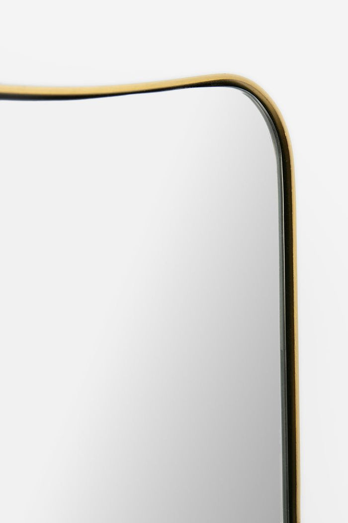 Sissy-Boy Kleine goudkleurige hangspiegel met brass omlijsting