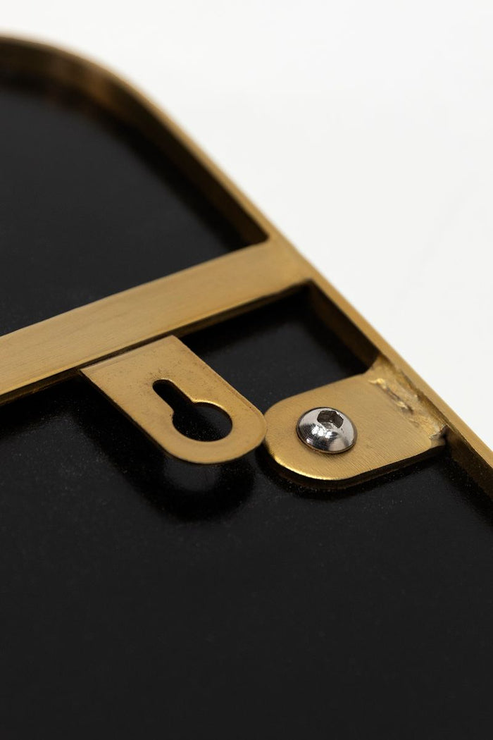 Sissy-Boy Kleine goudkleurige hangspiegel met brass omlijsting