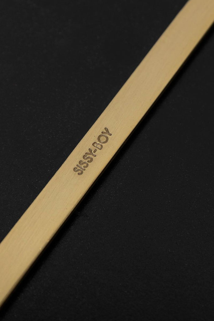 Sissy-Boy Kleine goudkleurige hangspiegel met brass omlijsting