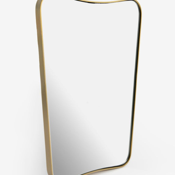 Sissy-Boy Grote goudkleurige hangspiegel met brass omlijsting