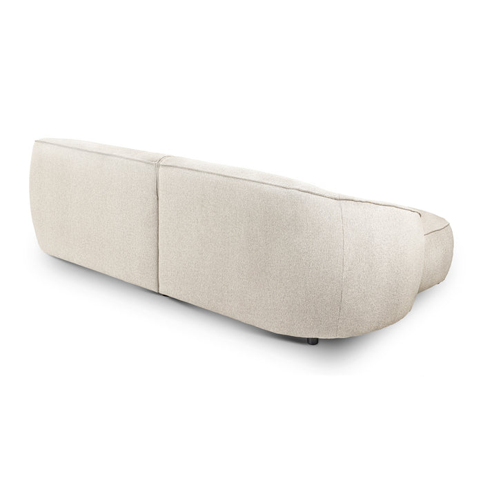 by fonQ Chubby Hoekbank met Chaise Longue Links - Naturel Melange