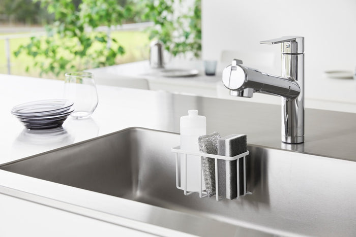 Yamazaki Zelfklevend Gootsteen|Wastafel Mandje - S - Tower - Wit