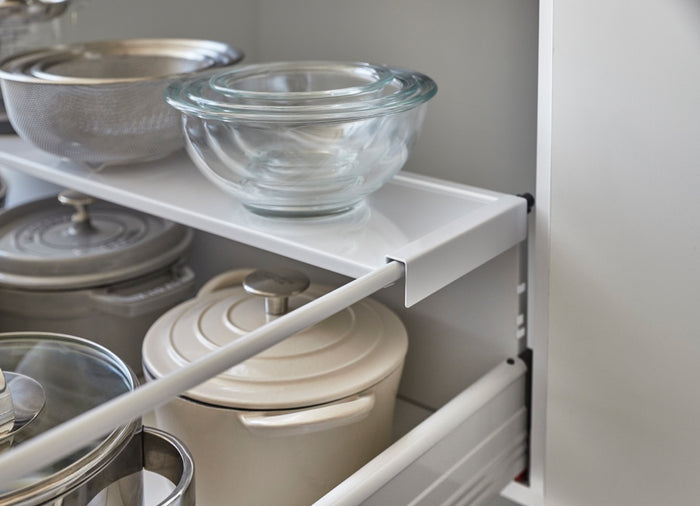 Yamazaki Uitschuifbare Lade Plank - Tower - Wit