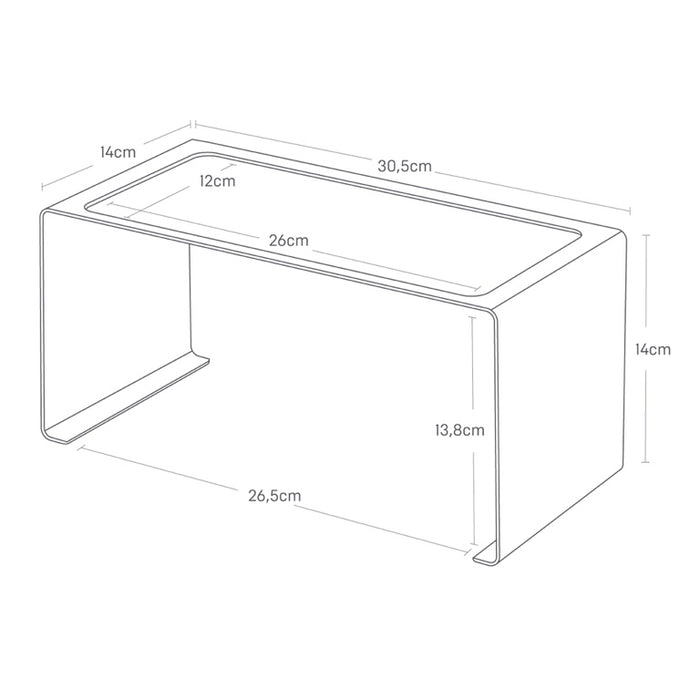 Yamazaki Smal Stapelbaar Keukenrekje - Tower - Zwart