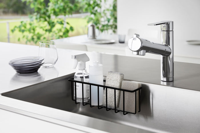 Yamazaki Zelfklevend Gootsteen|Wastafel Mandje - L - Tower - Zwart