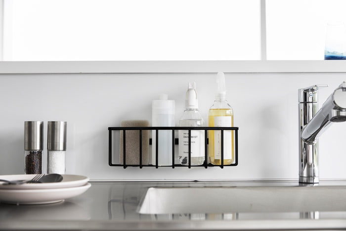 Yamazaki Zelfklevend Gootsteen|Wastafel Mandje - L - Tower - Zwart