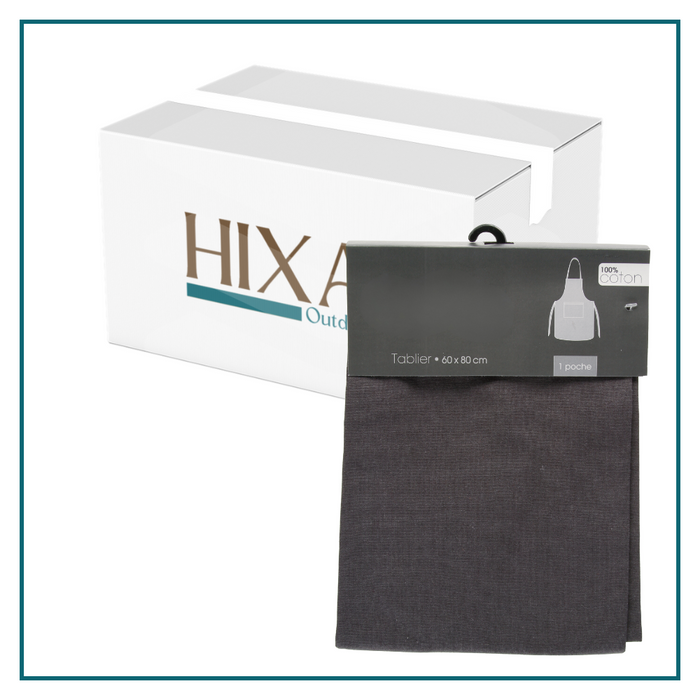 HIXA Schort Donkergrijs Kookschort BBQ Koken Katoen Man Vrouw