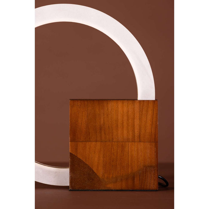 Venture Home Brive Tafellamp 30x6x30 - Okkernoot