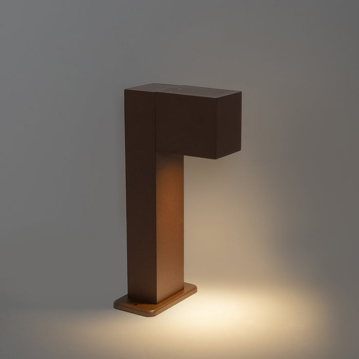 QAZQA Smart staande buitenlamp roestbruin 30 cm IP44 incl. Wifi GU10