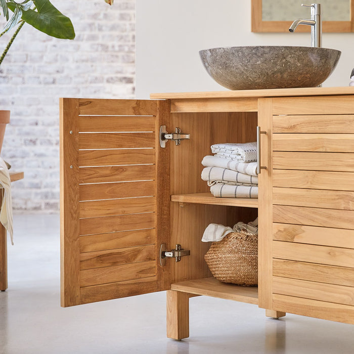 Tikamoon - Soho - Massief teakhouten badmeubel 85 cm