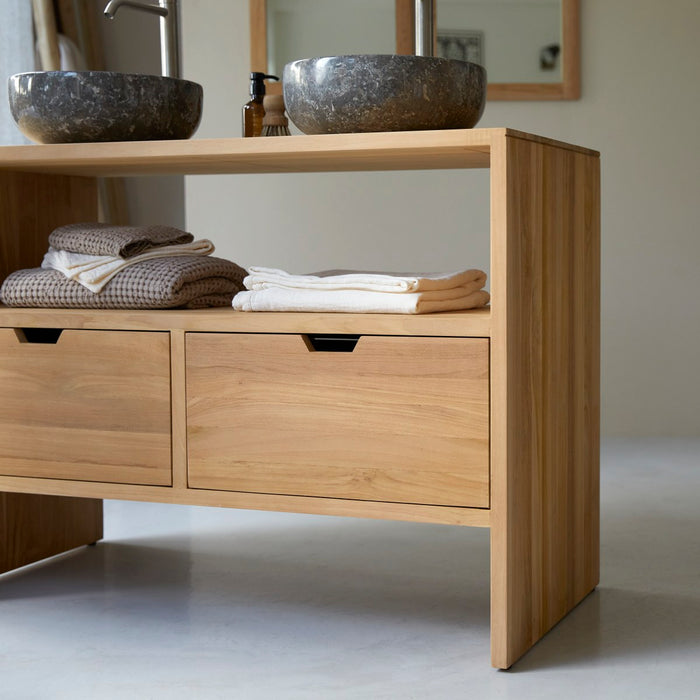 Tikamoon - Kwarto - Badmeubel van massief teakhout 110 cm