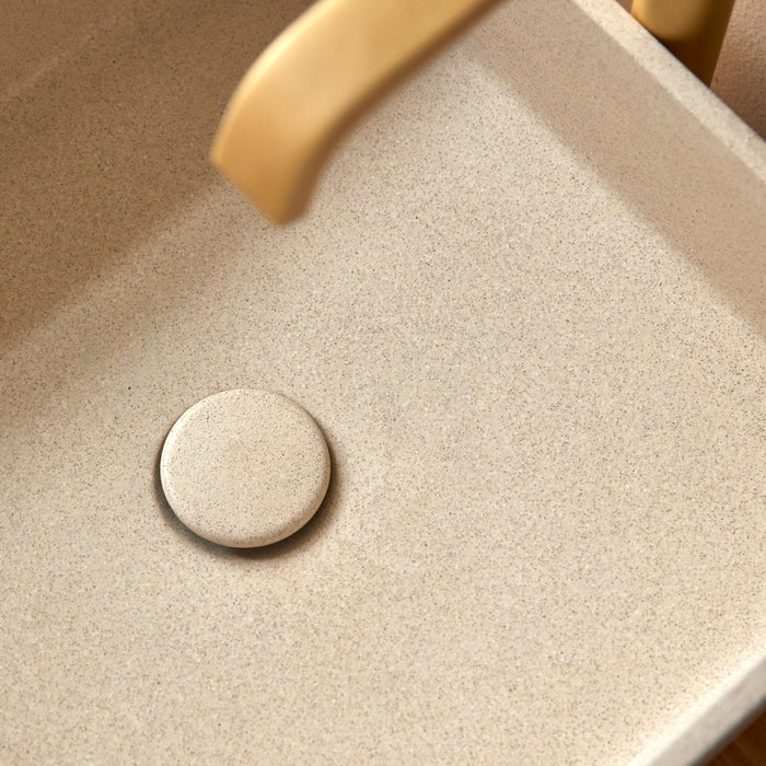 Tikamoon - Thaïs - Vierkante wastafel in crème terrazzo