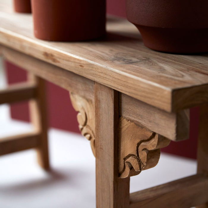 Tikamoon - Adonis - Lage bijzettafel van massief gerecycled teakhout