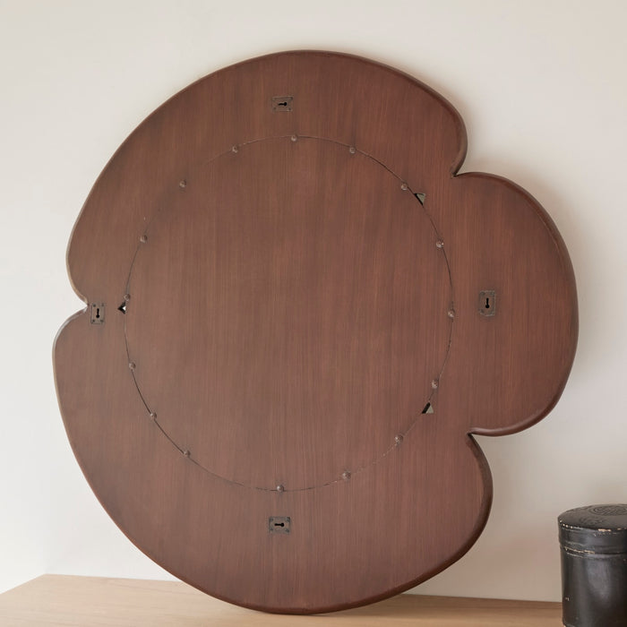 Tikamoon - Sara - Spiegel in donker mindihout 110 x 110 cm