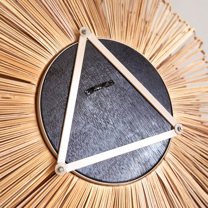 Tikamoon - Ronde spiegel van natuurvezel 70 cm Pia