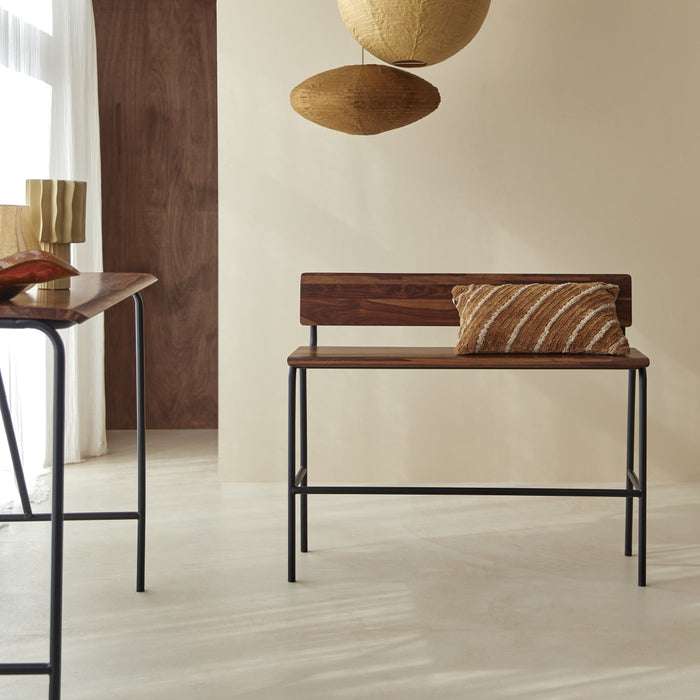 Tikamoon - Talia - Hoge bank in massief palissander en metaal
