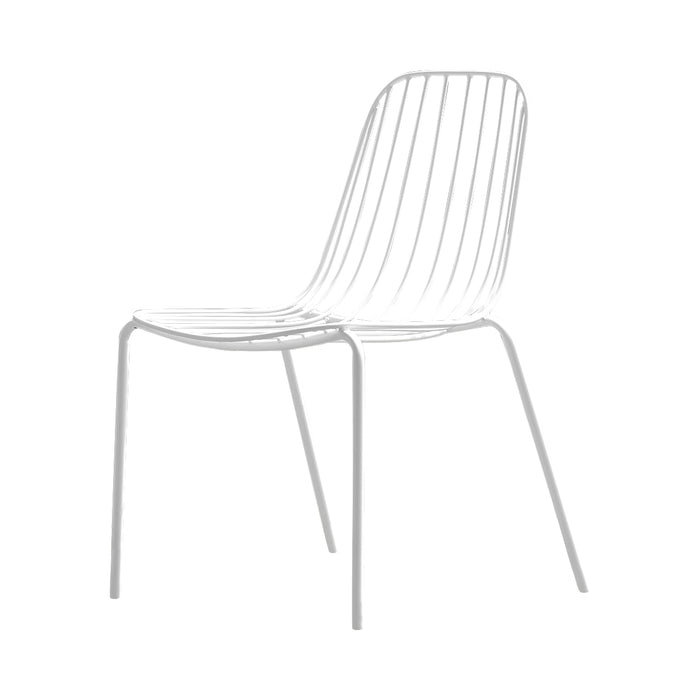 Tikamoon - Arty - Witte metalen tuinstoel