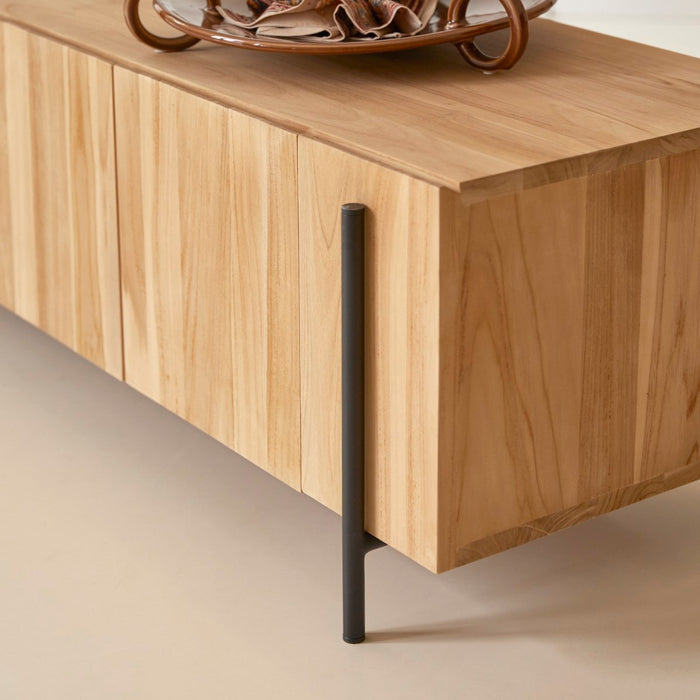 Tikamoon - Honorine - Laag tv-meubel van massief teakhout 170 cm