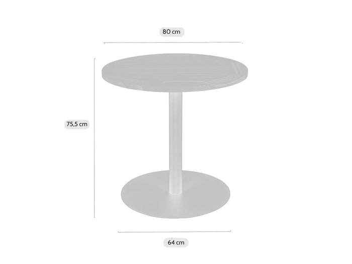 Ronde tuintafel Java roestbruin 80 cm