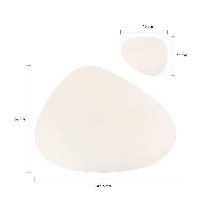 Krumble Placemat set design - 8 stuks - Wit