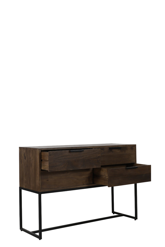 Light&living Side table 120x40x80 cm MEAVE hout mat donker bruin