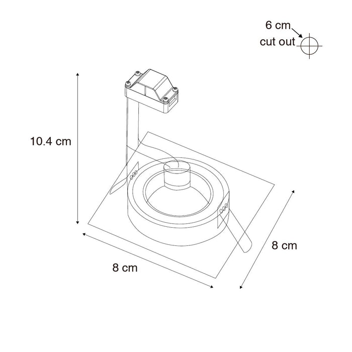 QAZQA Set van 12 inbouwspots wit vierkant GU10 50mm IP44 - Xena