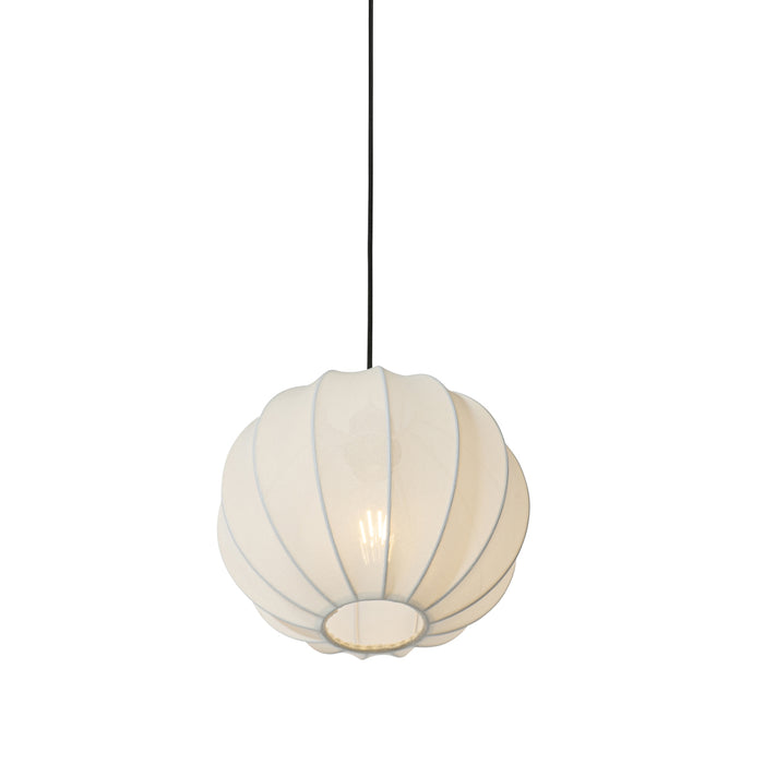 QAZQA Japandi hanglamp wit zijden 30cm - Plu