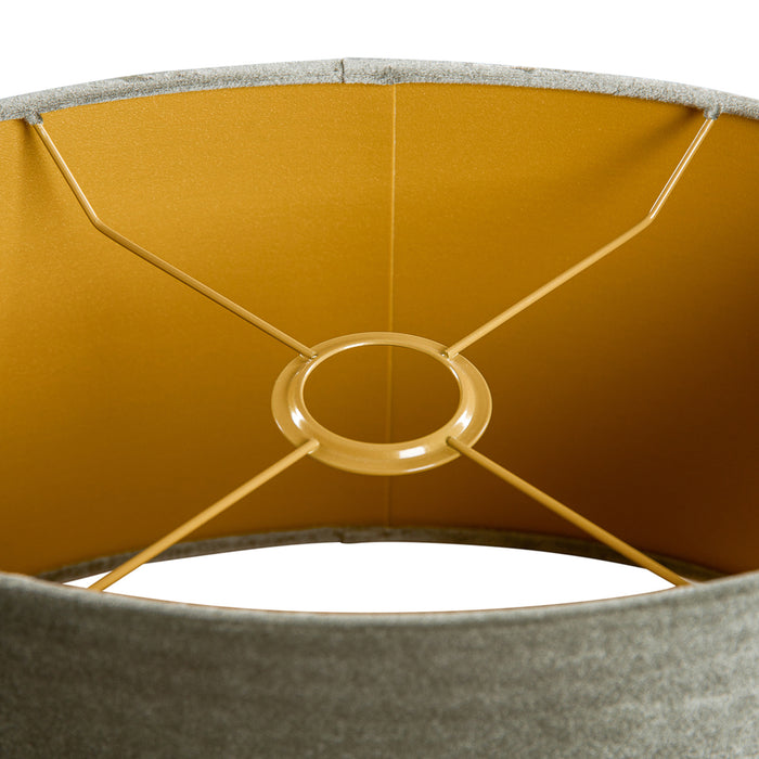 QAZQA Velours lampenkap groen met gouden binnenkant ovaal 25|16|15