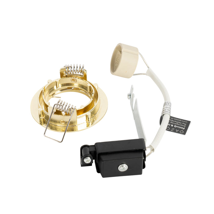 QAZQA Set van 12 inbouwspots messing GU10 35mm - Edu