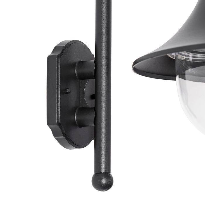 QAZQA Smart buiten wandlamp zwart IP44 incl. Wifi A60 - Daphne