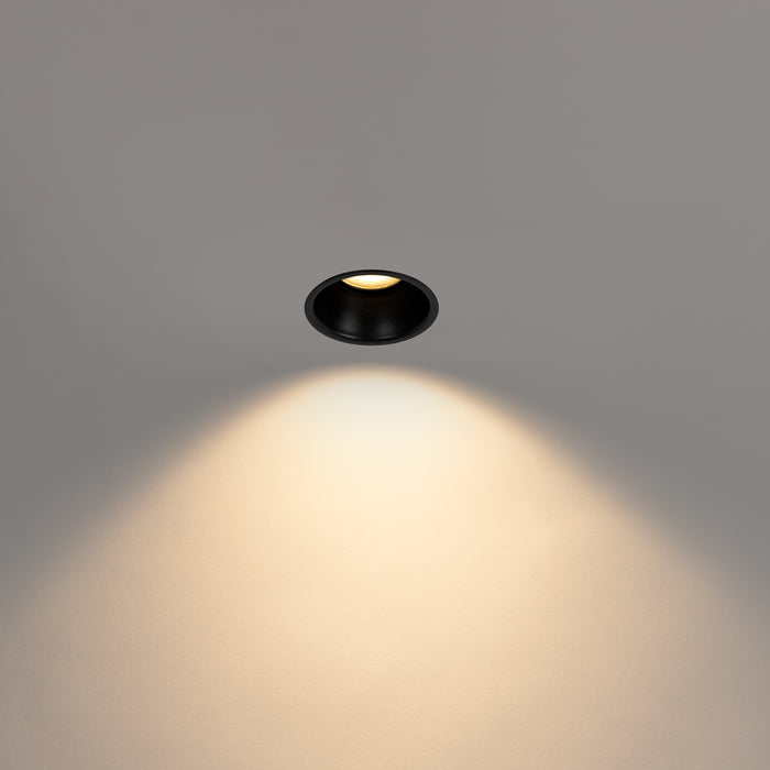 QAZQA Set van 12 inbouwspots zwart GU10 50mm IP44 - Dept