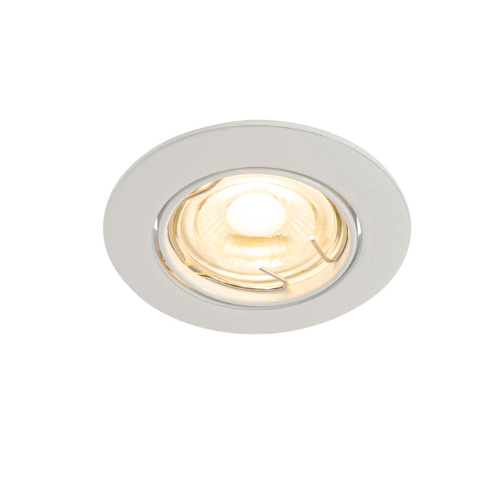 QAZQA Set van 12 inbouwspots wit GU10 35mm - Edu