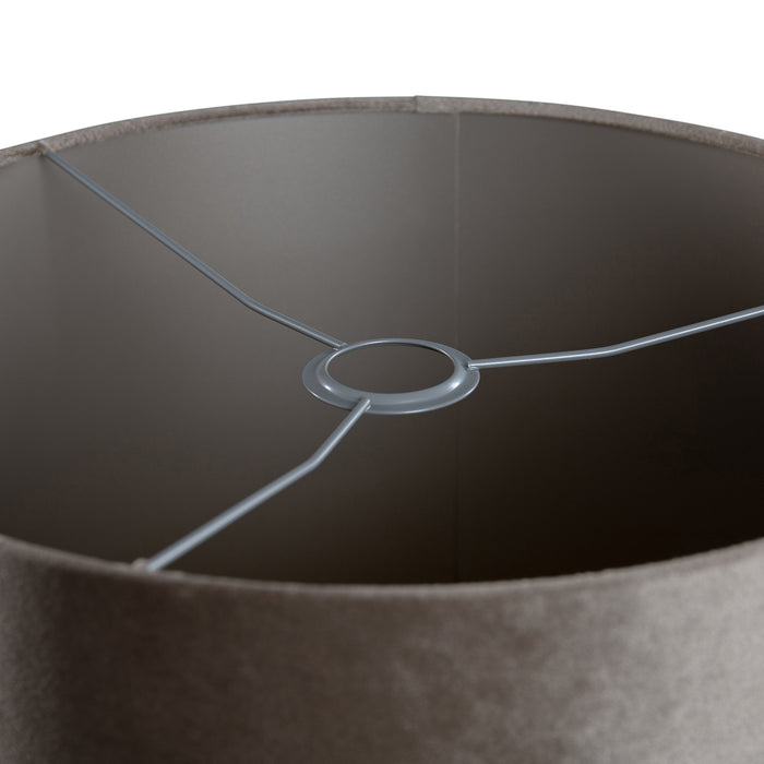 QAZQA Velours lampenkap taupe cilinder 40|40|40