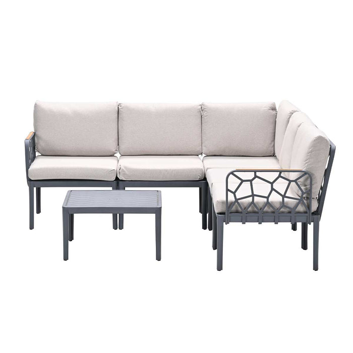 Garden Impressions Hareno loungeset 6-delig - antraciet