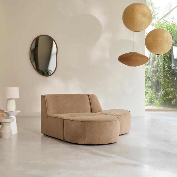 Tikamoon - Modulaire 2-zitsbank Dario in camelkleurige stof